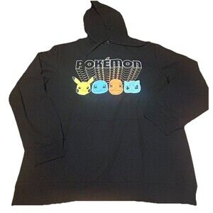 Pokemon Starters Hoodie XXL Unisex Hoodie Anime Pokemon Pikachu/Bulbasuar Casual